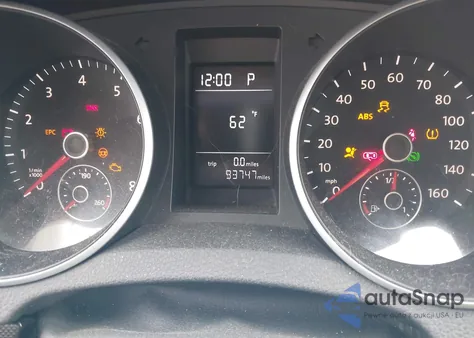 2012 Volkswagen Jetta Sportwagen 2.5L S z USA, uszkodzony, nr VIN 3VWPP7AJ1CM608991